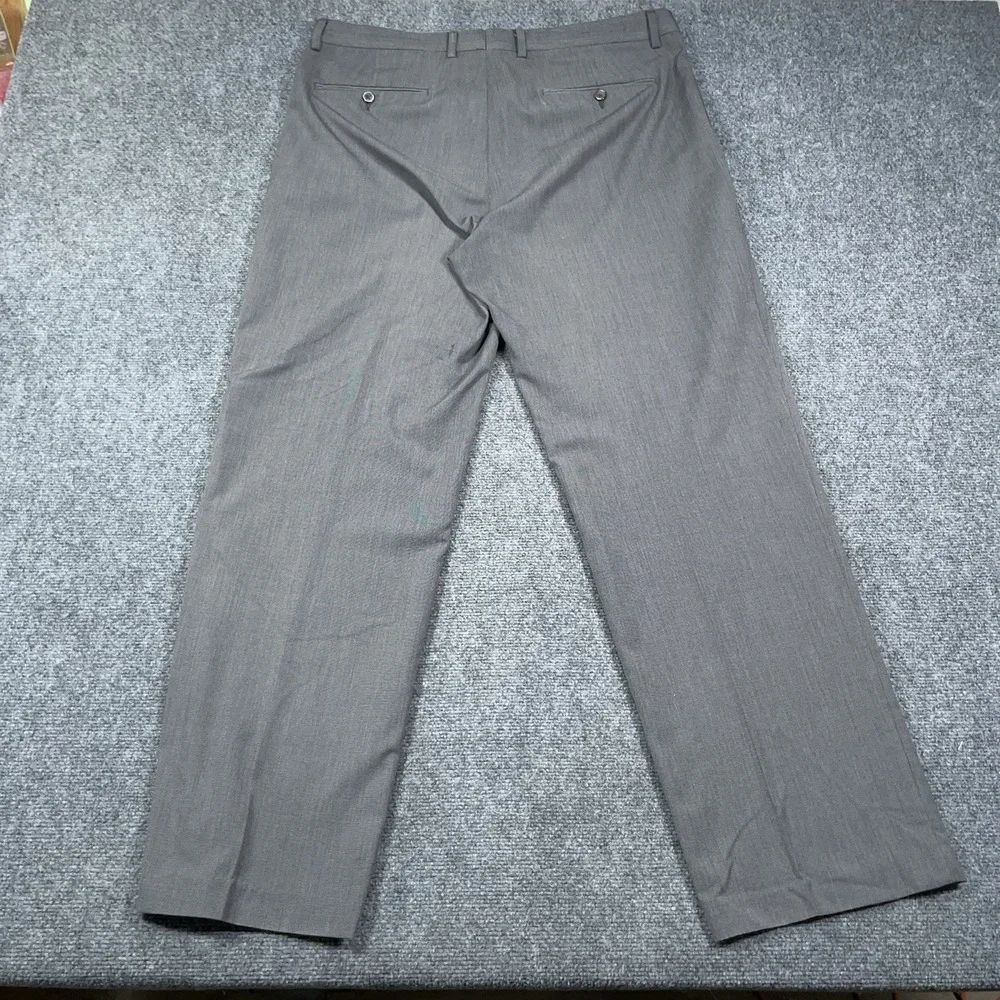 Van Heusen Mens Gray Blazer Birdseye 2-Piece Suit Set 46R / 38x32 Pants Office